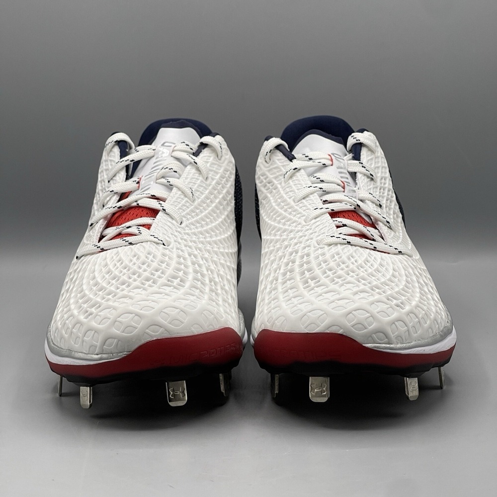 Under Armour Softball Cleats Womens 7.5 Glyde 2.0 MT LE American 3026602 USA - Picture 4 of 14